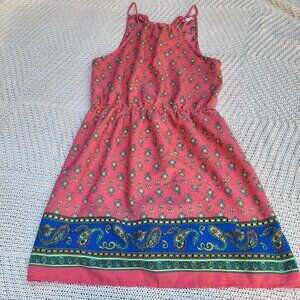 Halter Summer Dress Size Medium Elastic Waist Paisley
